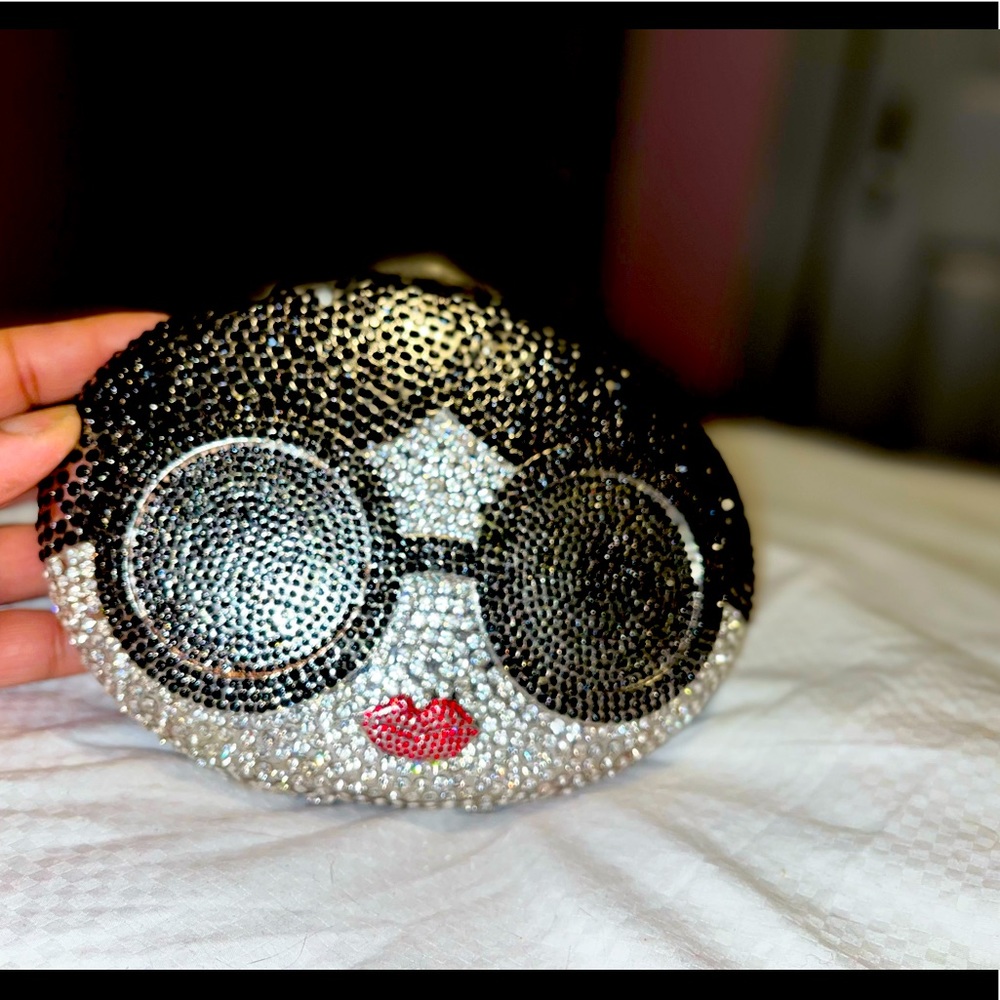 Rare Alice + Olivia clutch… 4bs filled with crystals.